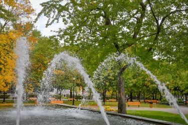 La fontaine devant l'Hôtel de ville