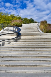 Les escaliers du parc portuaire
