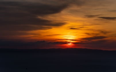 Coucher de soleil depuis le sommet du Moléson