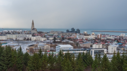 Vue sur Reykjavik depuis le musée Perlan