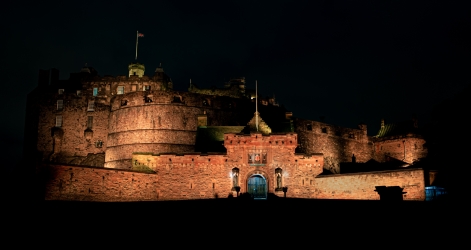 Le château d'Édimbourg de nuit