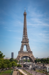 La tour Eiffel depuis l'esplanade du Trocadéro