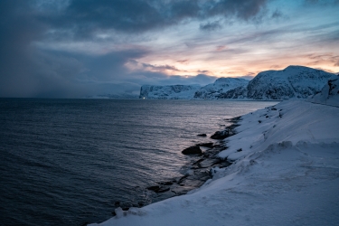 Tempête sur les fjords de norvège