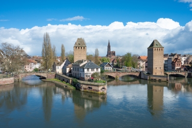 Vue sur Strasbourg depuis le barrage Vauban