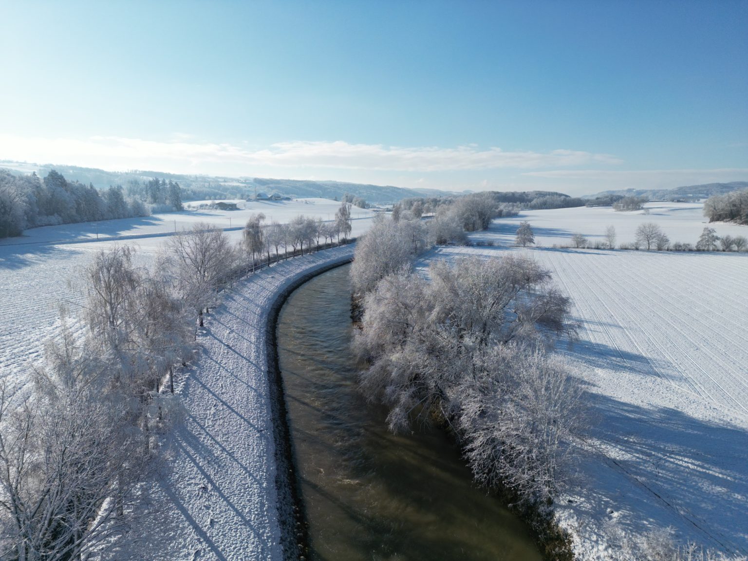 Survol hivernal de la Broye